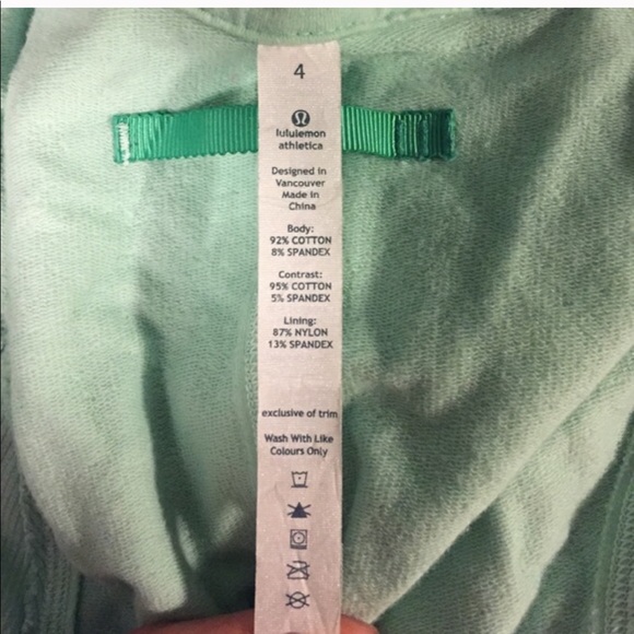 MINT LULULEMON ZIP UP HOODIE - Picture 3 of 3